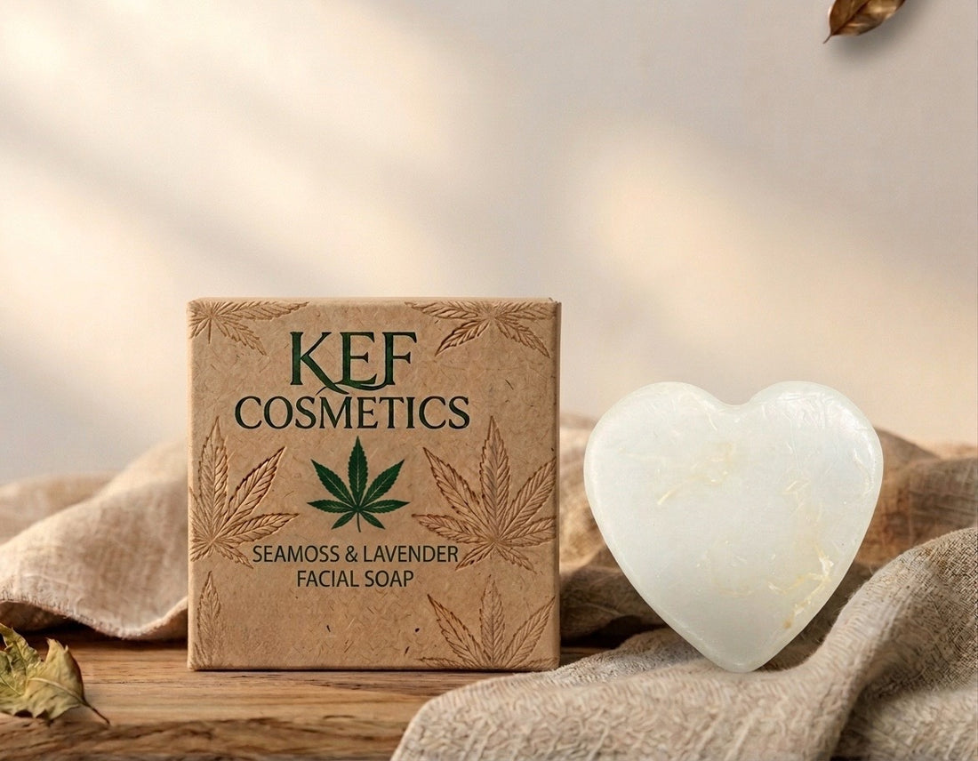KEF's Seamoss & Lavender Facial Soap for Skin Repair