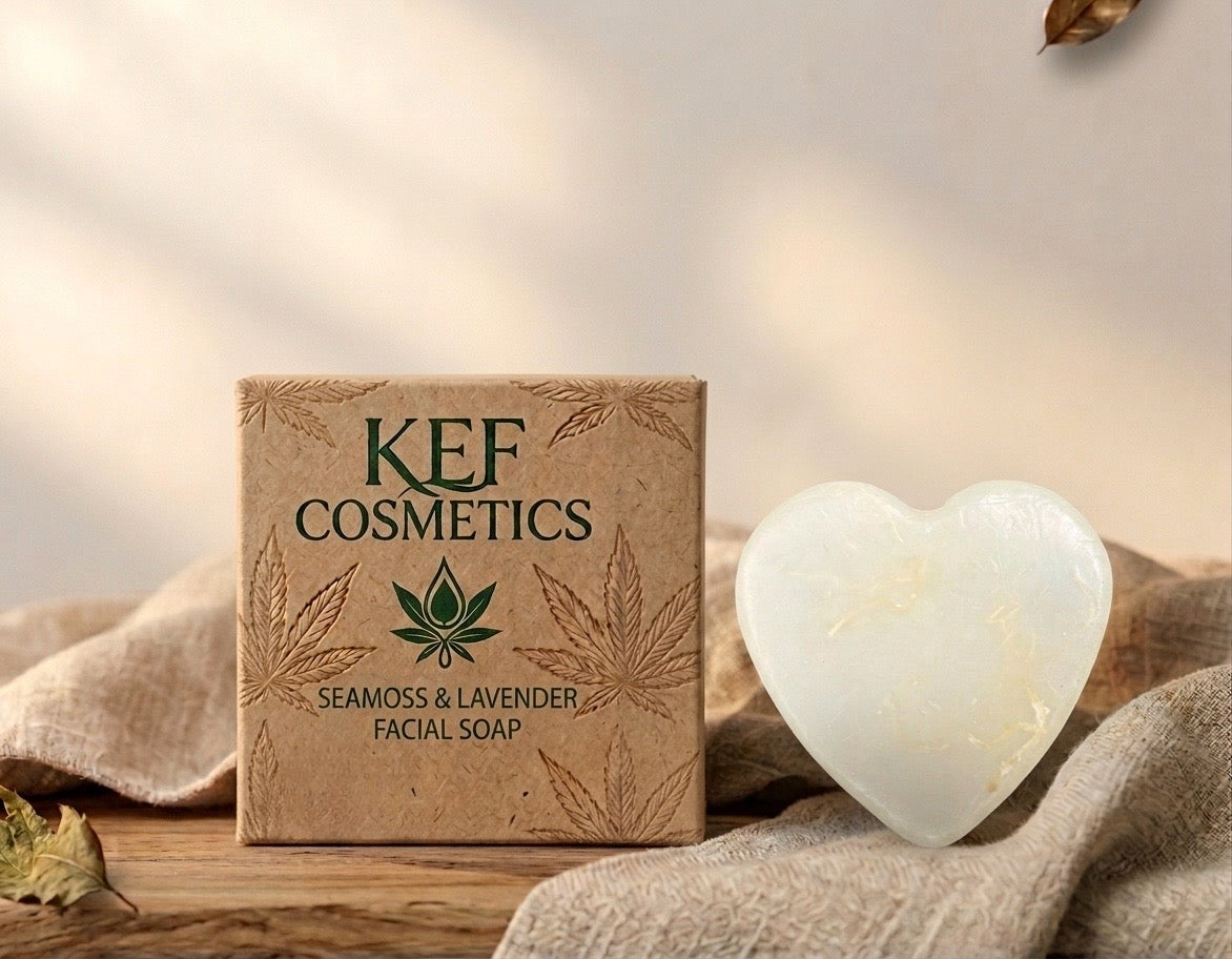 KEF's Seamoss & Lavender Facial Soap for Skin Repair 🪸